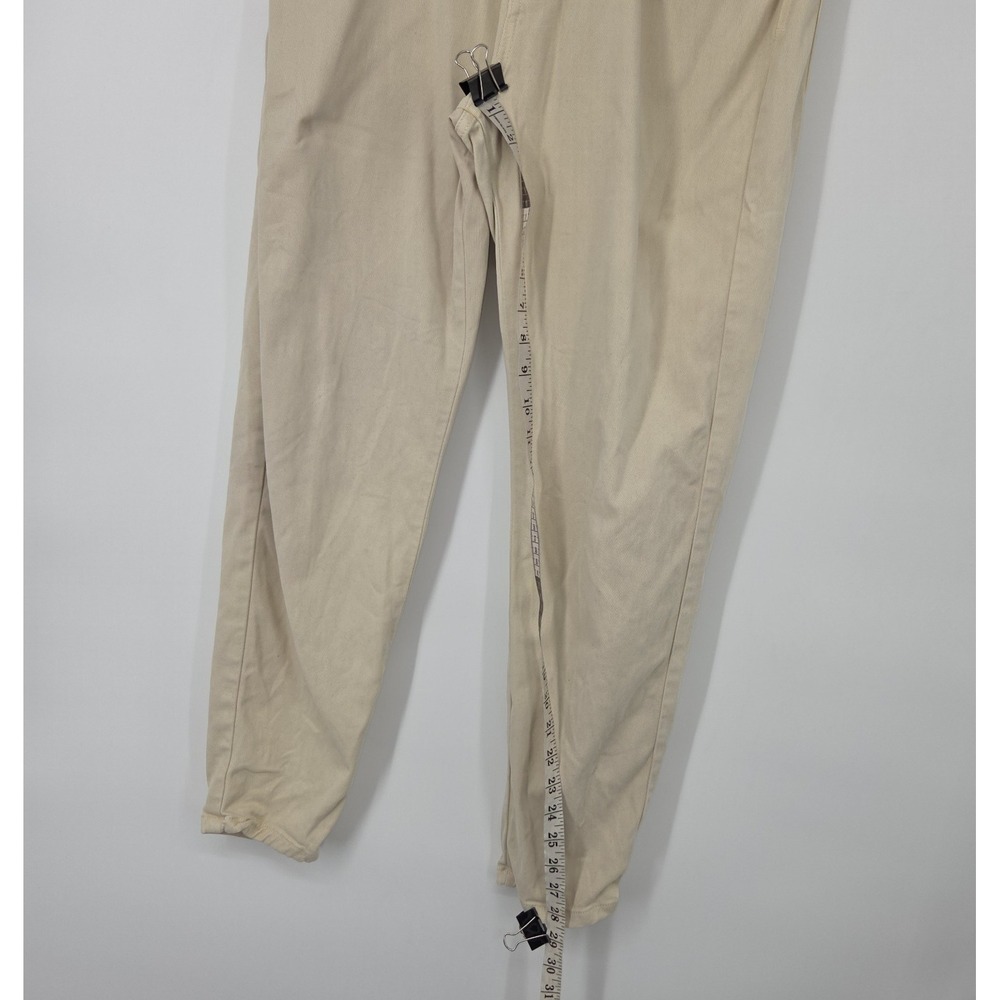Reiss Men's 5 Pocket Cotton Blend Pant Size 32x27 Beige Cream Stretch - Picture 4 of 10